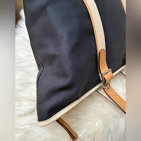 Coach Navy and Tan Tote Bag - Picture 8 of 12